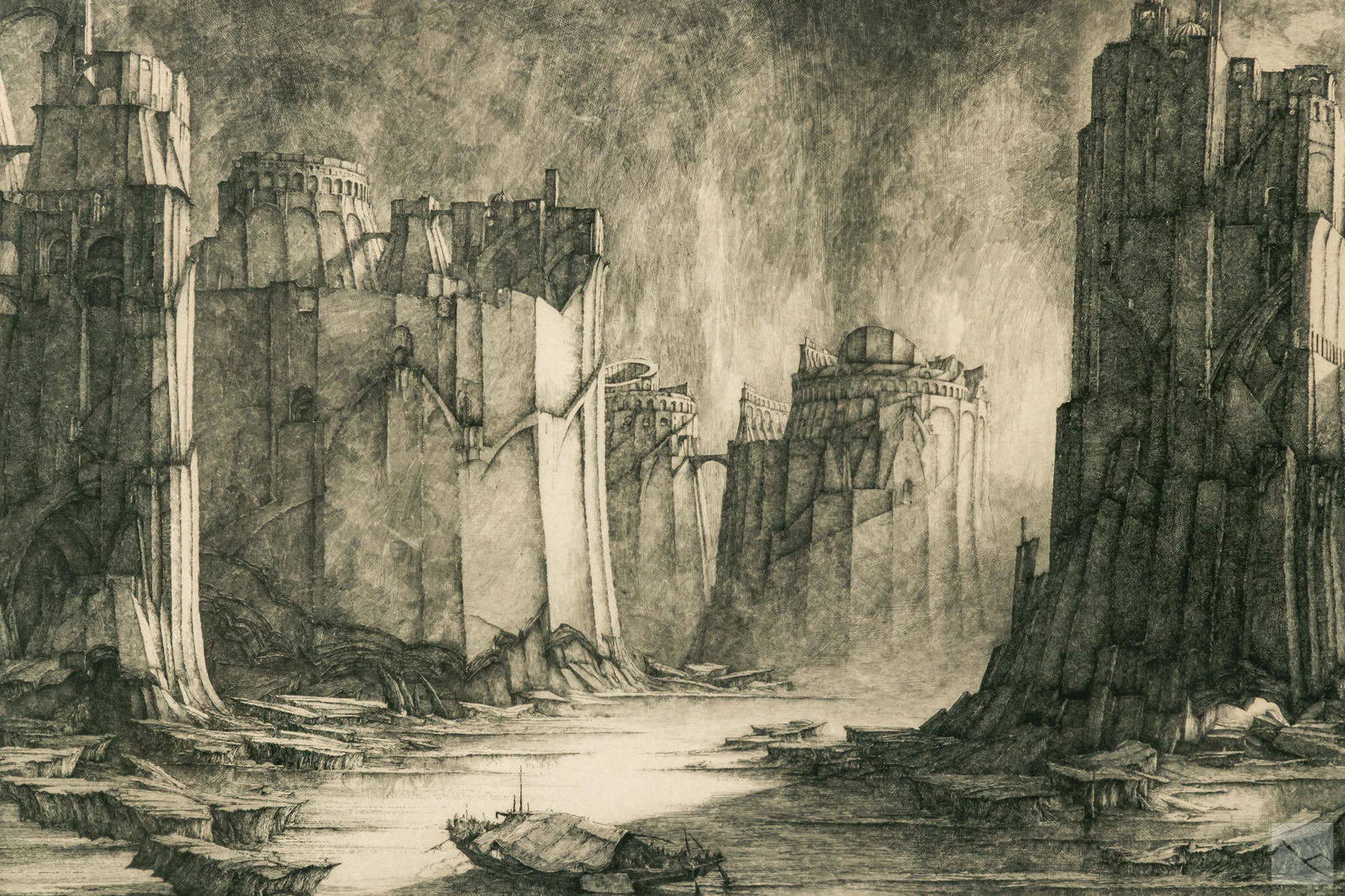 Erik Desmazieres (b.1948) SIGNED Landscape Etching (1 of 6)