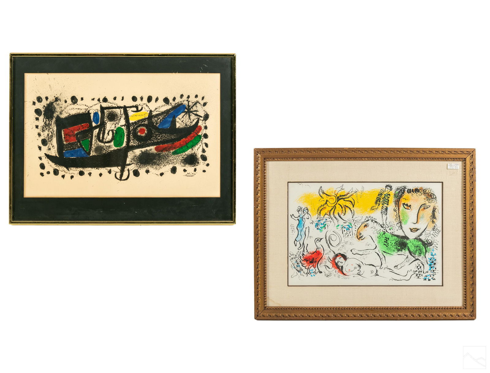 Modern Abstract Lithographs after Chagall and Miro (1 of 10)