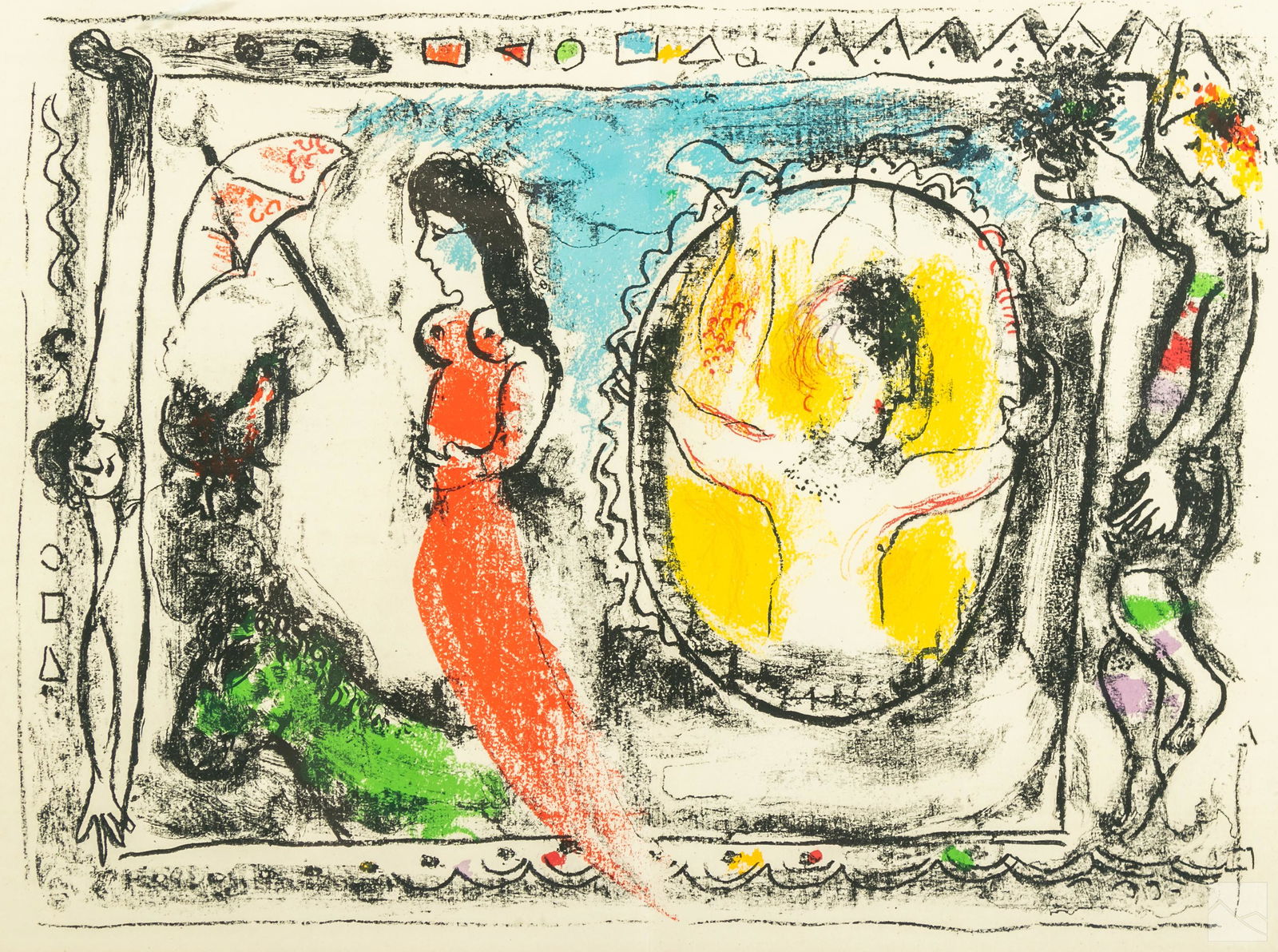 Modern Expressionist Litho after Marc Chagall COA (1 of 5)