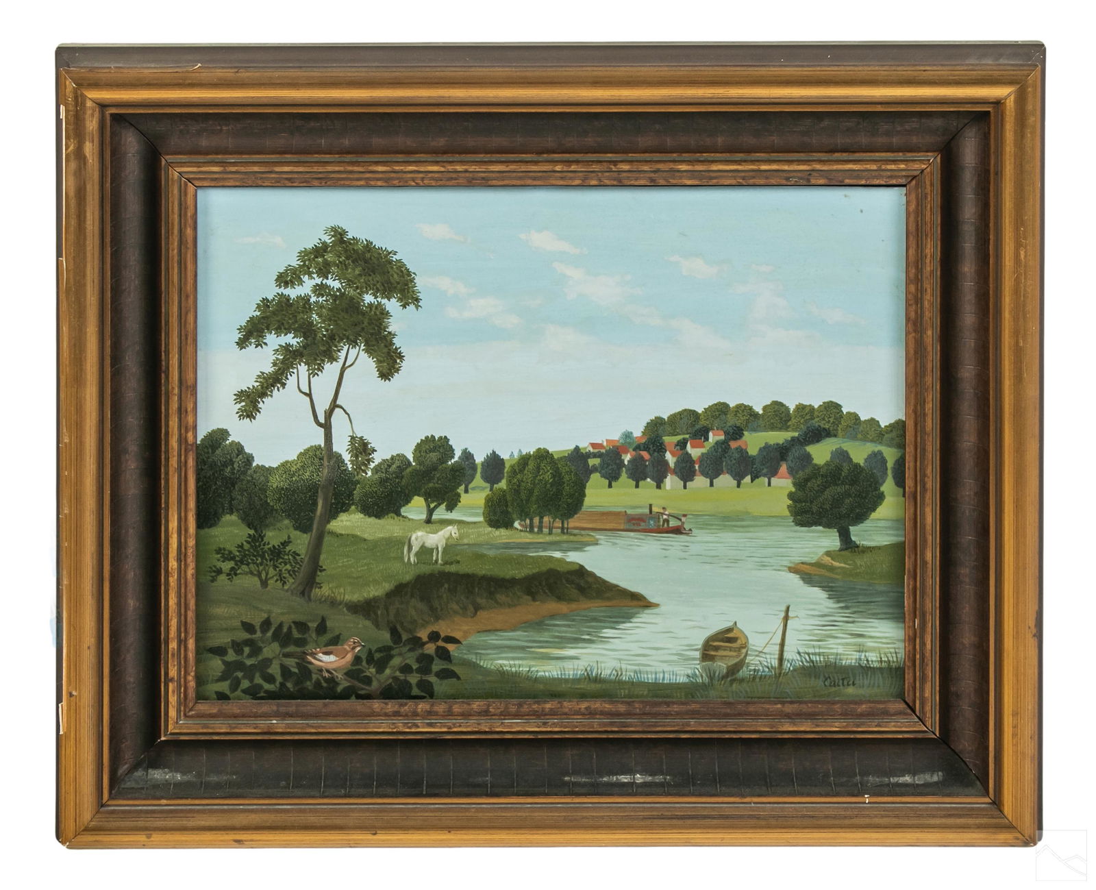 Bernard Carter 1920-2006 SIGNED Landscape Painting (1 of 4)