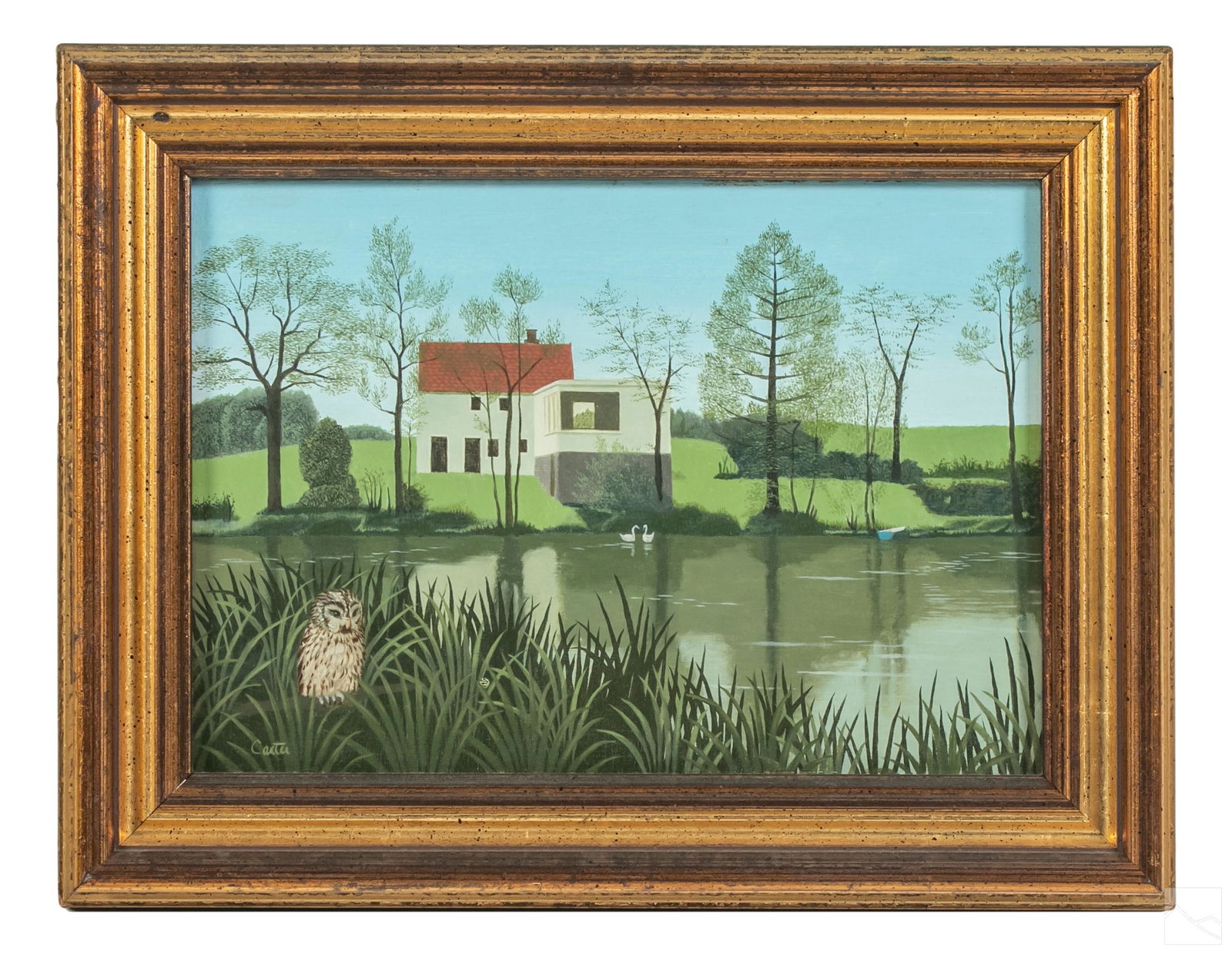 Bernard Carter 1920-2006 SIGNED Landscape Painting (1 of 4)