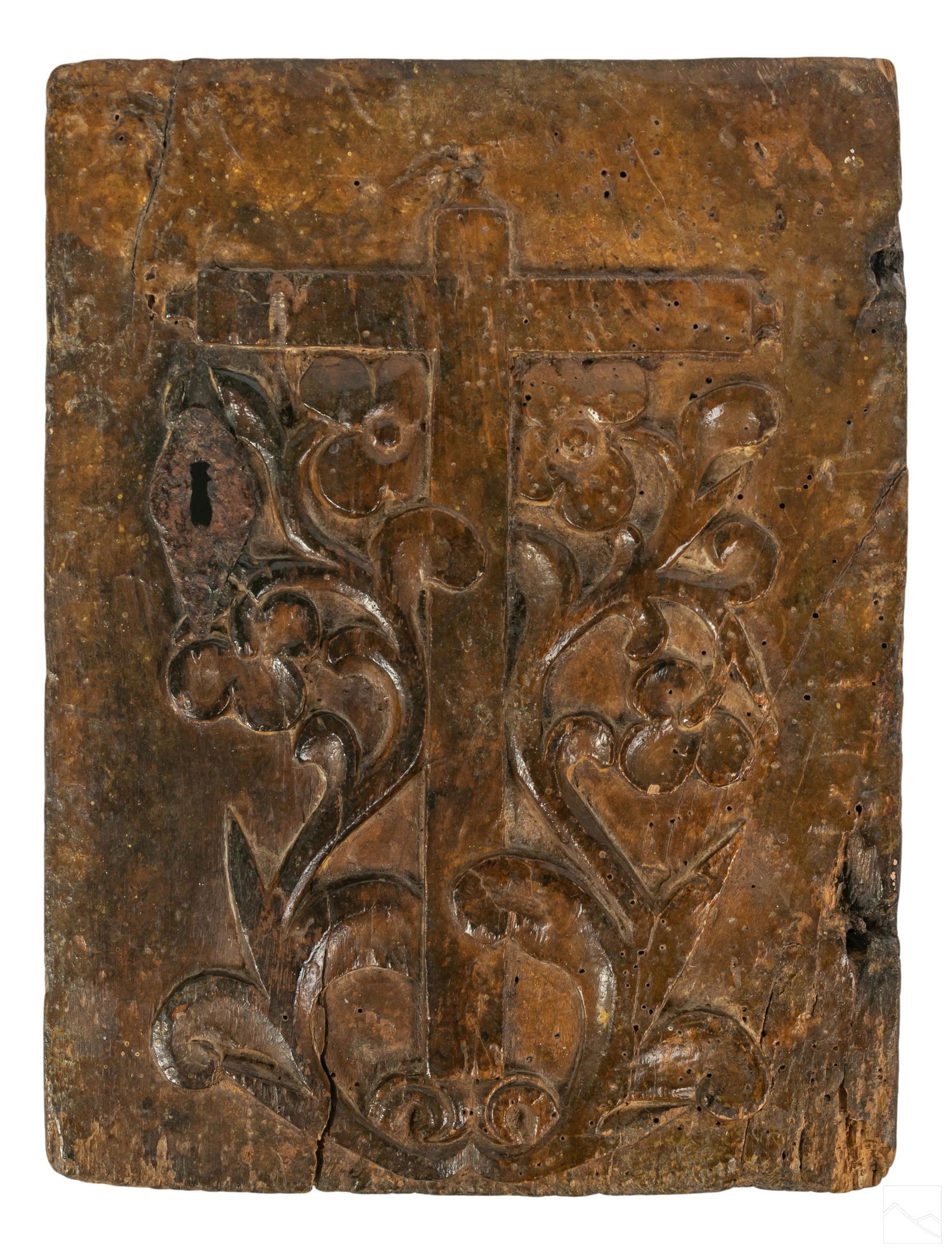 18C Antique Church Tabernacle Sacrament Door Cover (1 of 3)