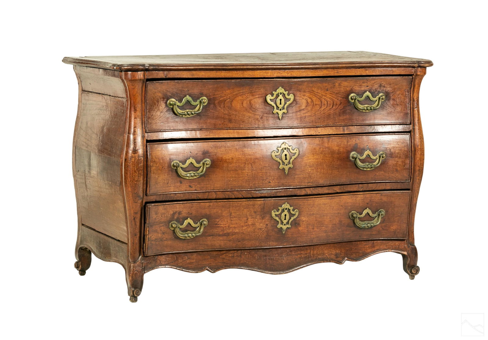 French 18C Antique Walnut Commode Chest of Drawers (1 of 8)