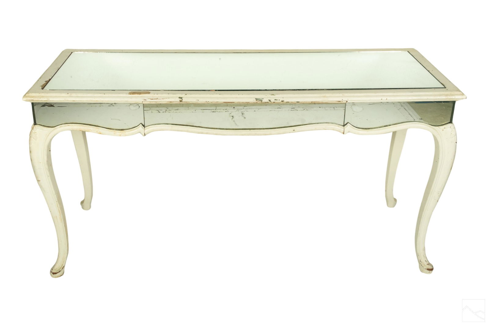 French Style Antique Wood Hall Entry Console Table (1 of 9)