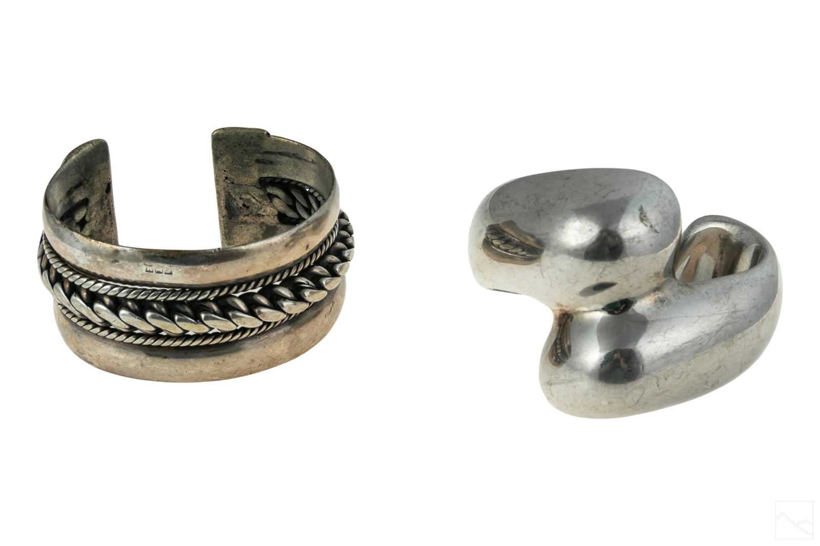 Sterling Silver & Hallmarked Cuff Bracelets 234g. (1 of 4)