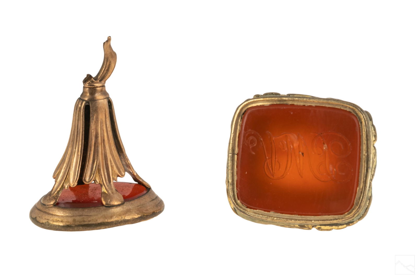 Victorian Antique Carved Intaglio Seal Stamp Fobs (1 of 6)