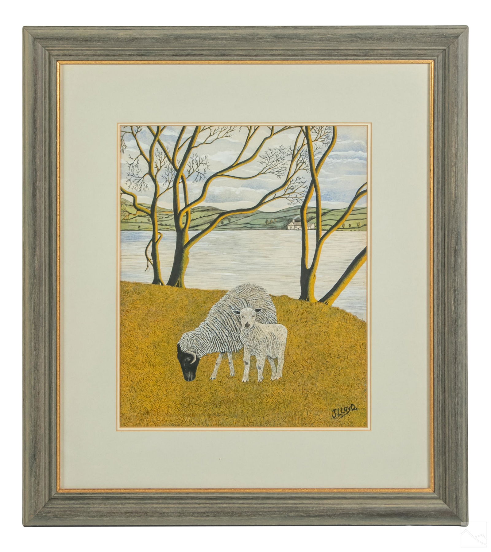 James Lloyd 1905-1974 Folk Art Farm Life Painting (1 of 4)