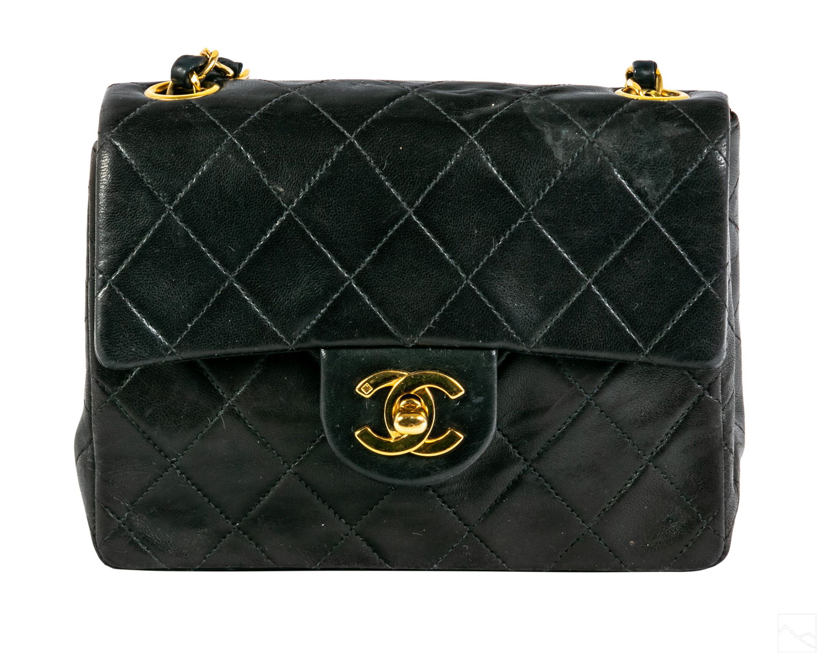 Chanel Designer Square Black Quilted Lambskin Bag (1 of 7)