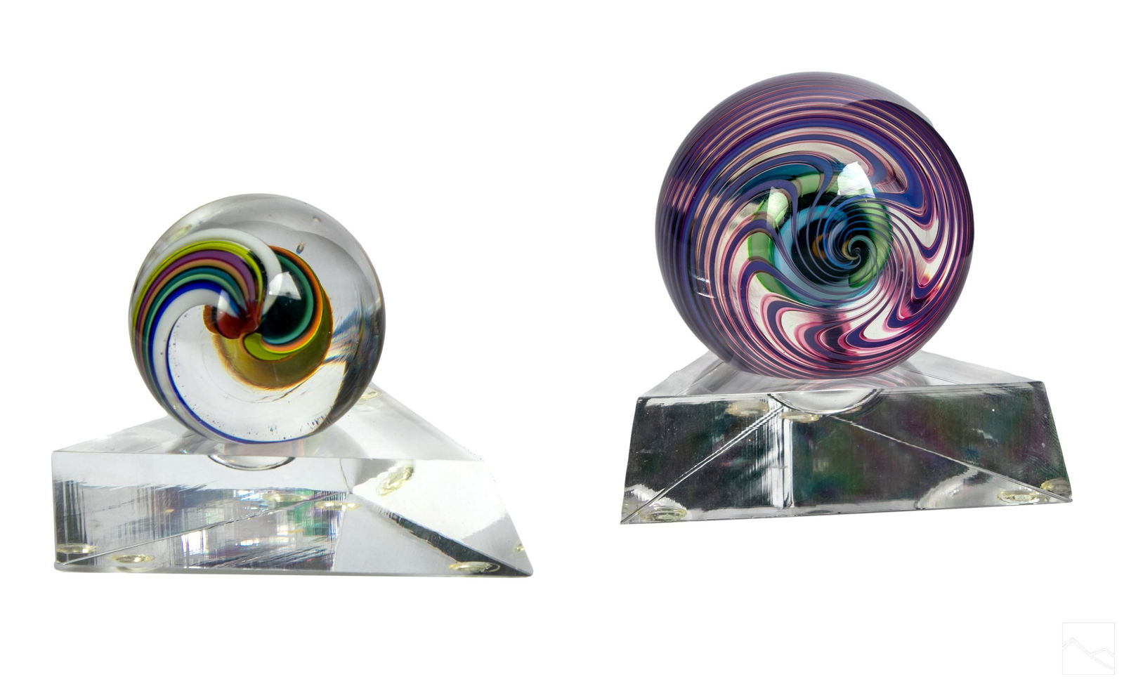 Modern Studio Art Glass Swirl Marbles Sculptures (1 of 6)