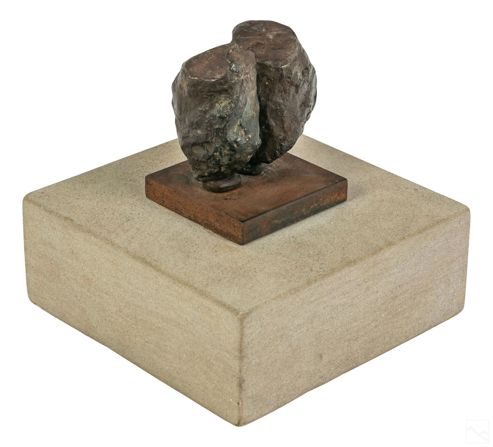 Bronze Abstract Brutalist Figural Lovers Sculpture (1 of 7)