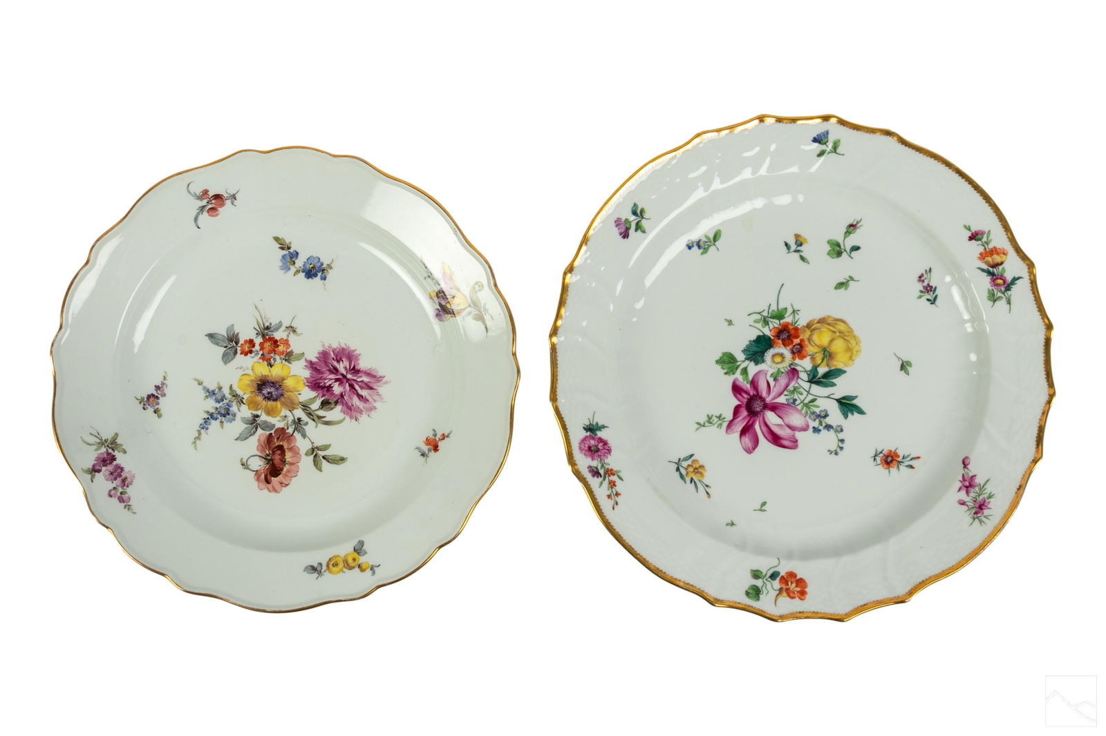 Royal Copenhagen and Meissen Round Floral Platters (1 of 7)