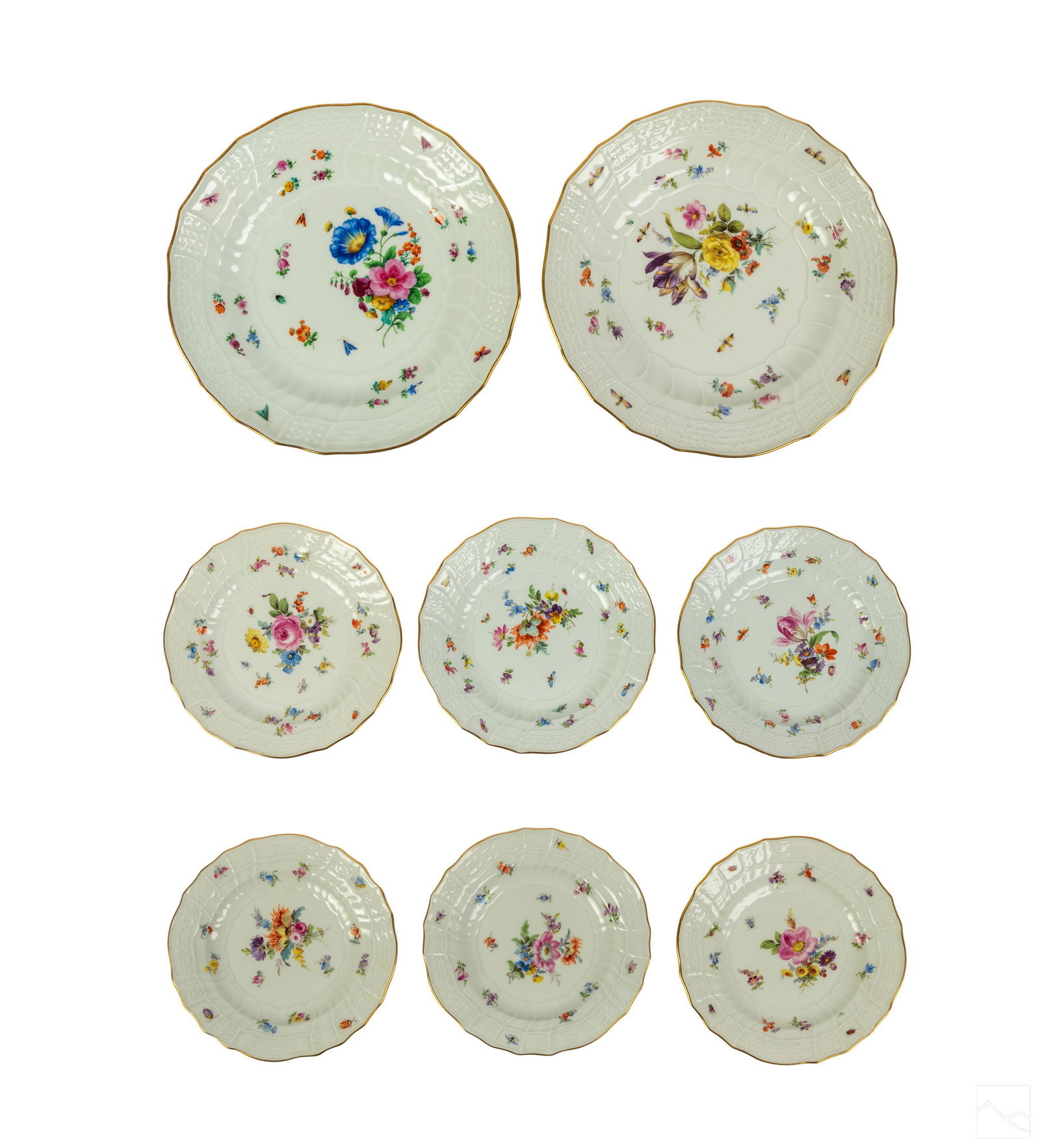 Meissen German Porcelain Brandenstein Plates SET (1 of 13)