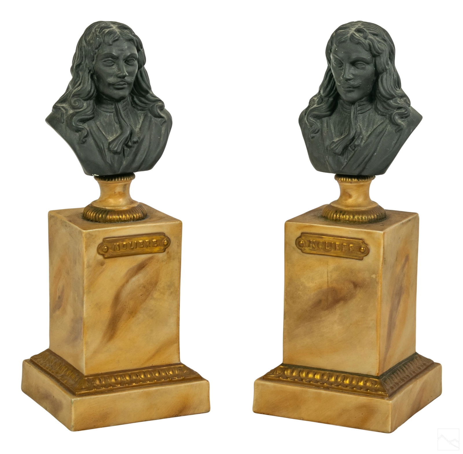 Mottahedeh Black Basalt Ceramic Moliere Sculptures (1 of 6)