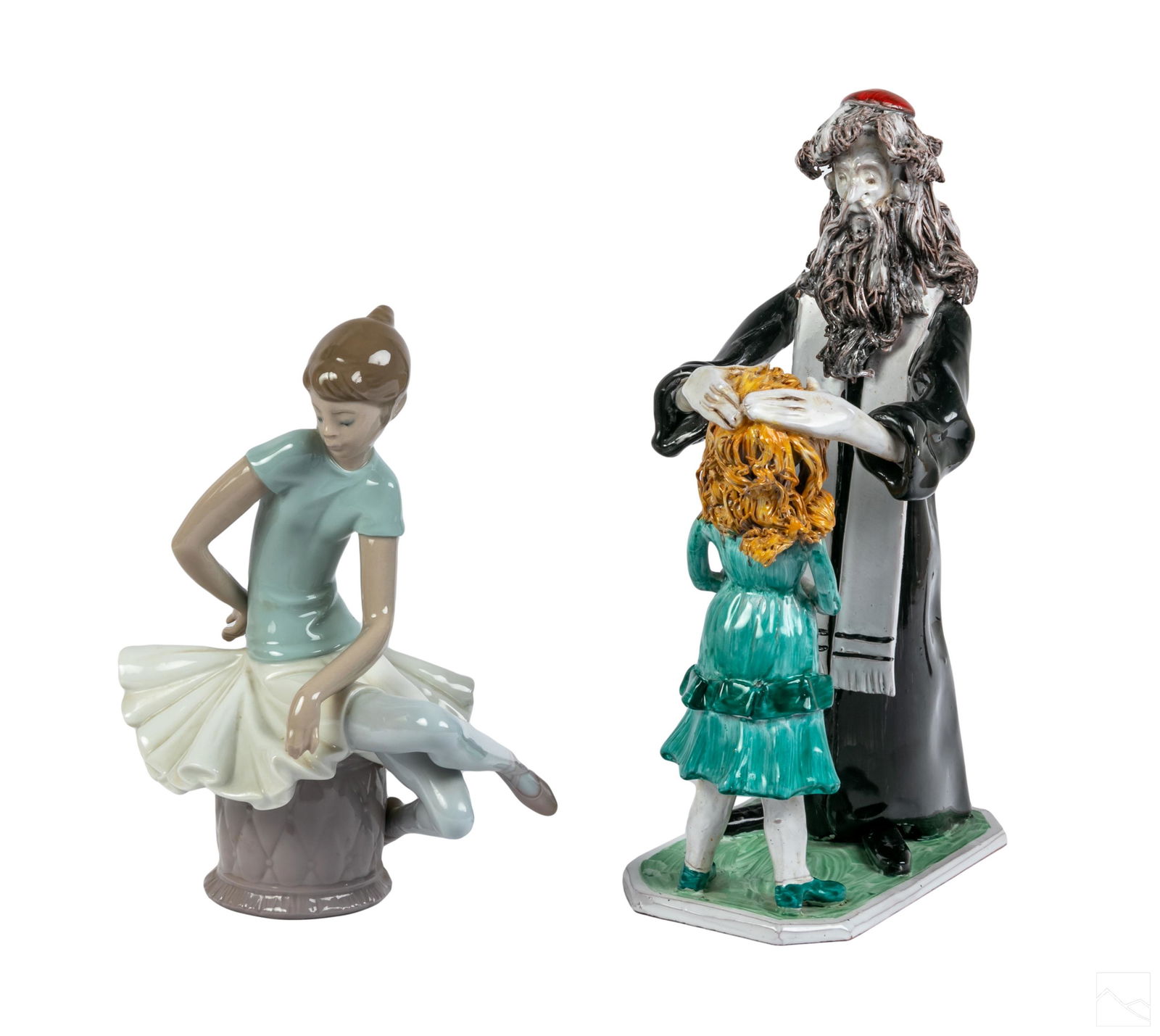 Lladro Julia & Italian Rabbi Porcelain Figurines (1 of 10)