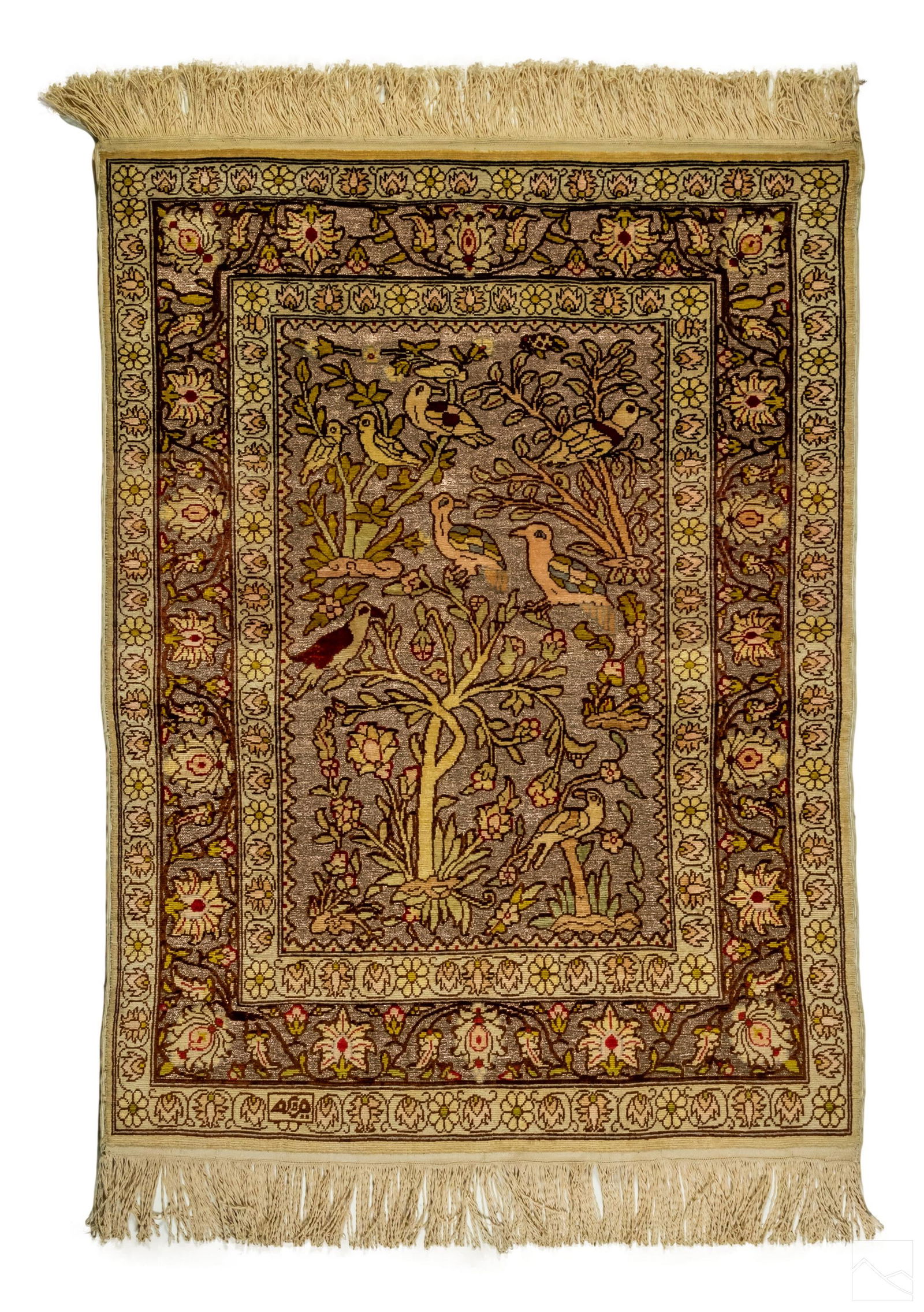 Indo Persian Turkish Woven Prayer Rug Carpet 37x27 (1 of 4)