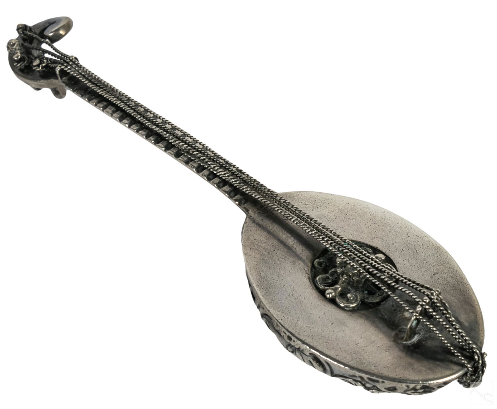 Sterling Silver Antique Mandolin Lute Figurine 44g (1 of 4)