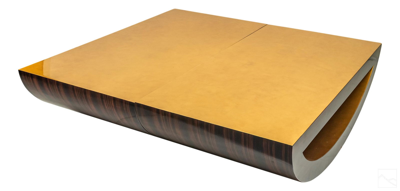 Modernist Curved Macassar Ebony Coffee Table 2pc. (1 of 6)