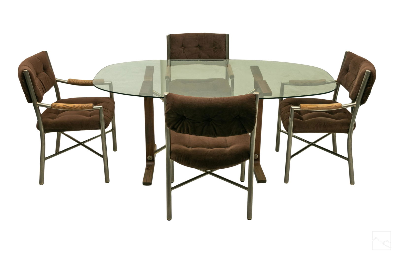 Modern Arm Chairs and Table style of Milo Baughman (1 of 10)