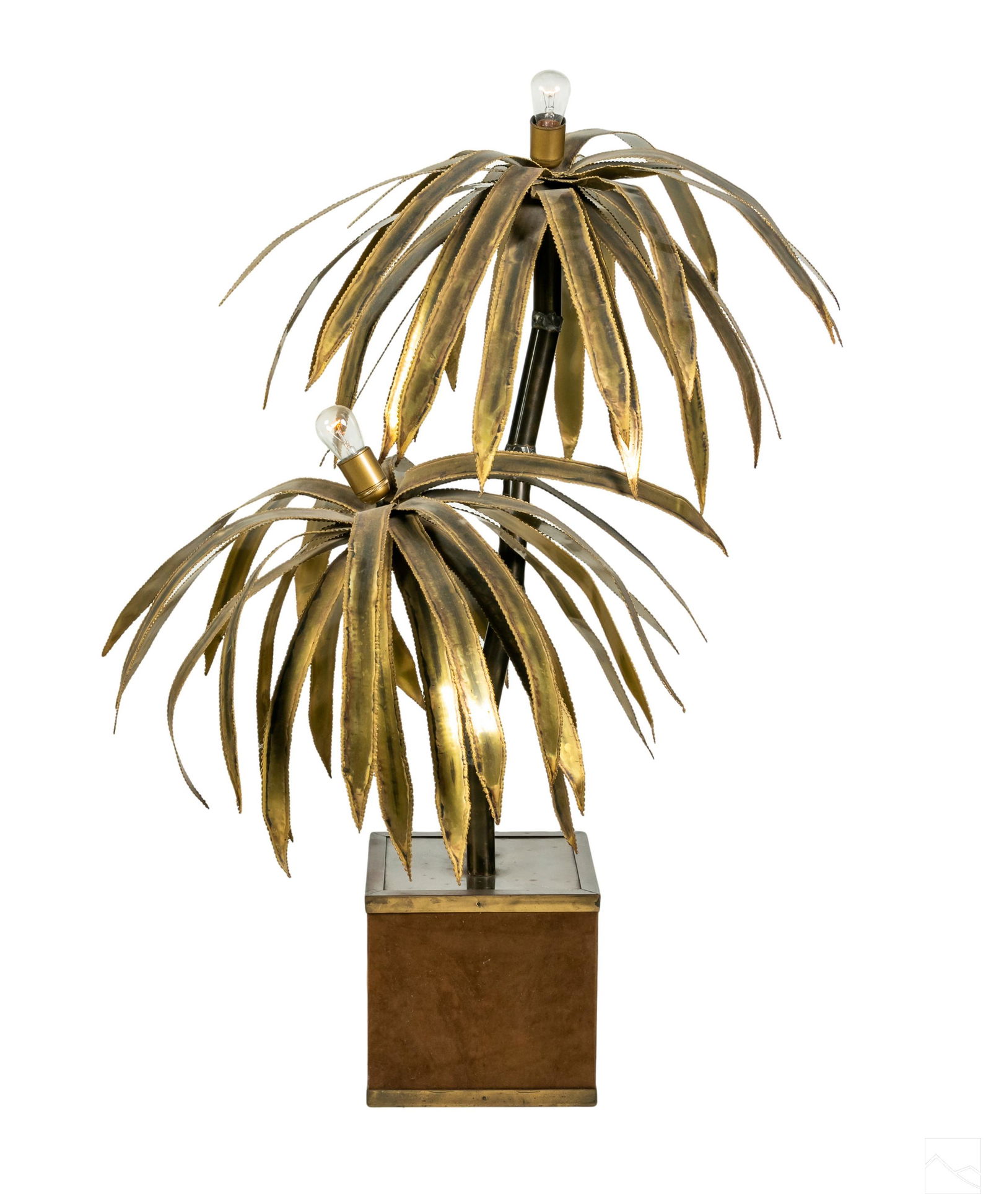 Maison Jansen Hollywood Regency Palm Trees Lamp (1 of 6)