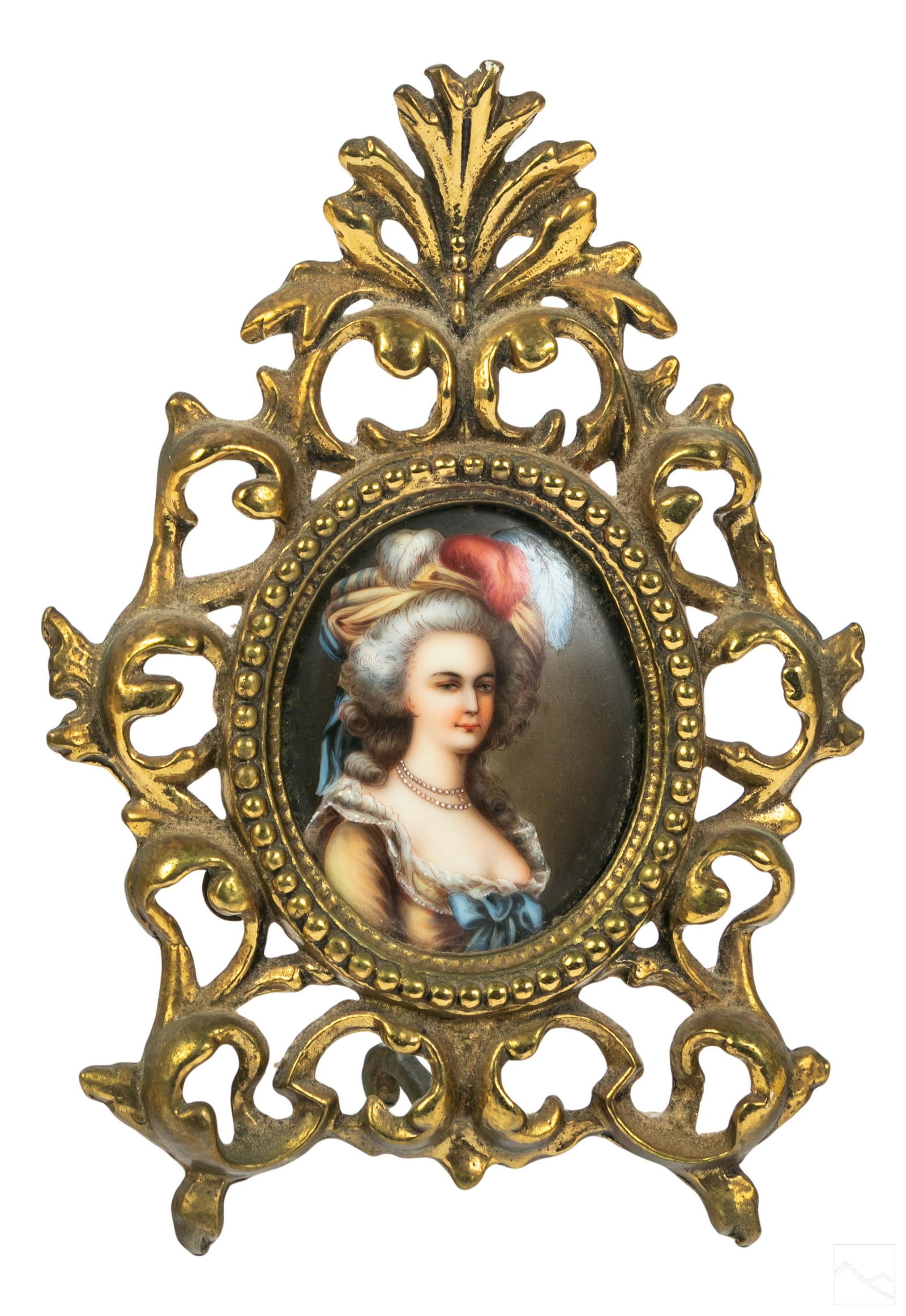 Victorian 19C. Antique Porcelain Portrait Painting (1 of 5)