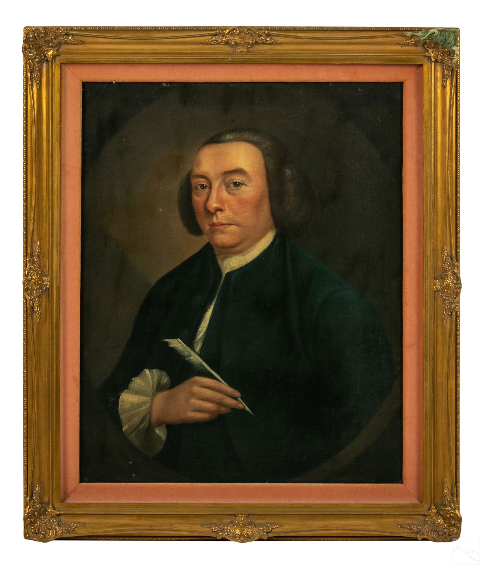 (18C) American School Antique Portrait Painting (1 of 4)
