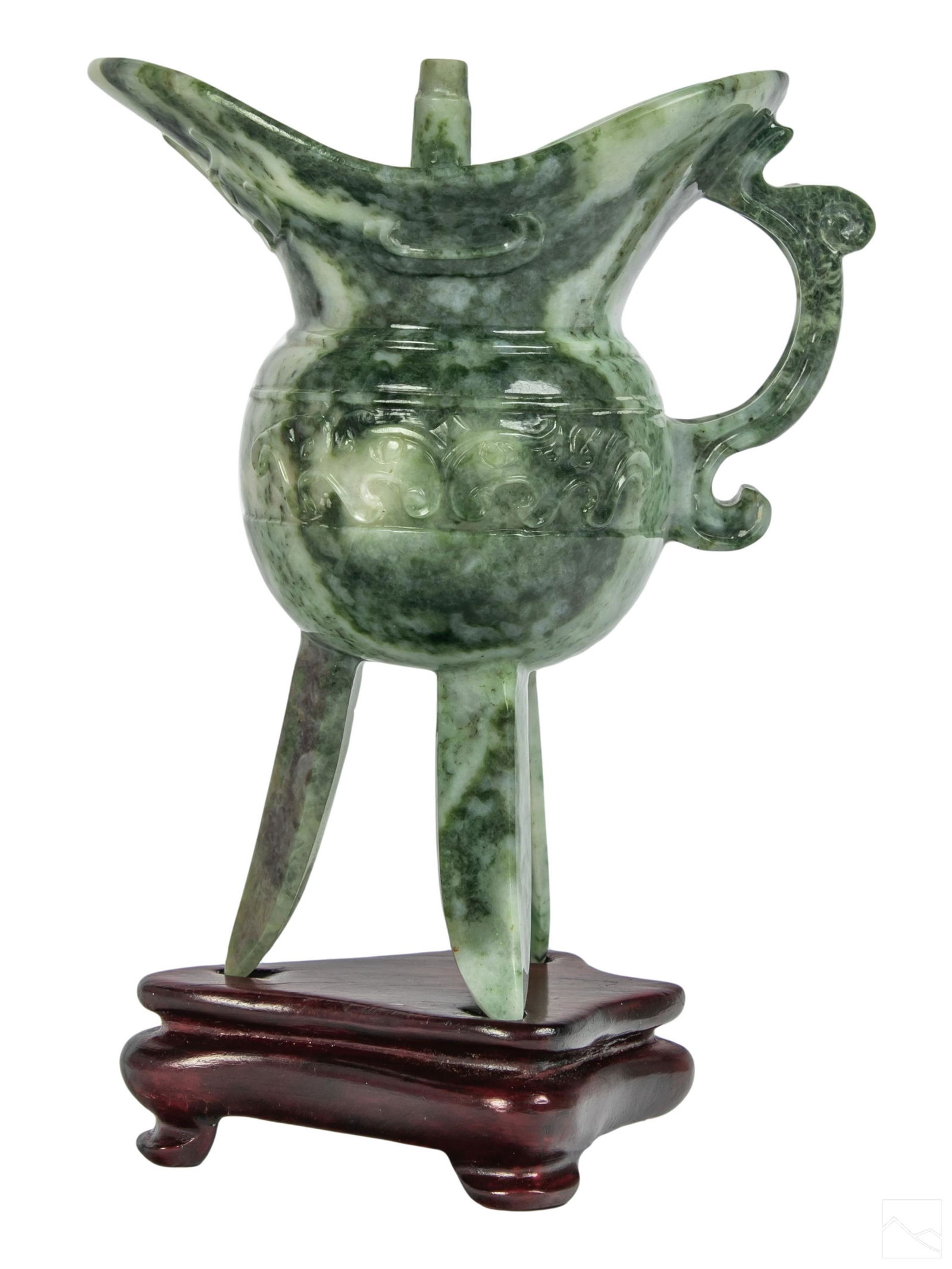 Chinese Antique Carved Jade Jue Tripod Vessel 222g (1 of 6)