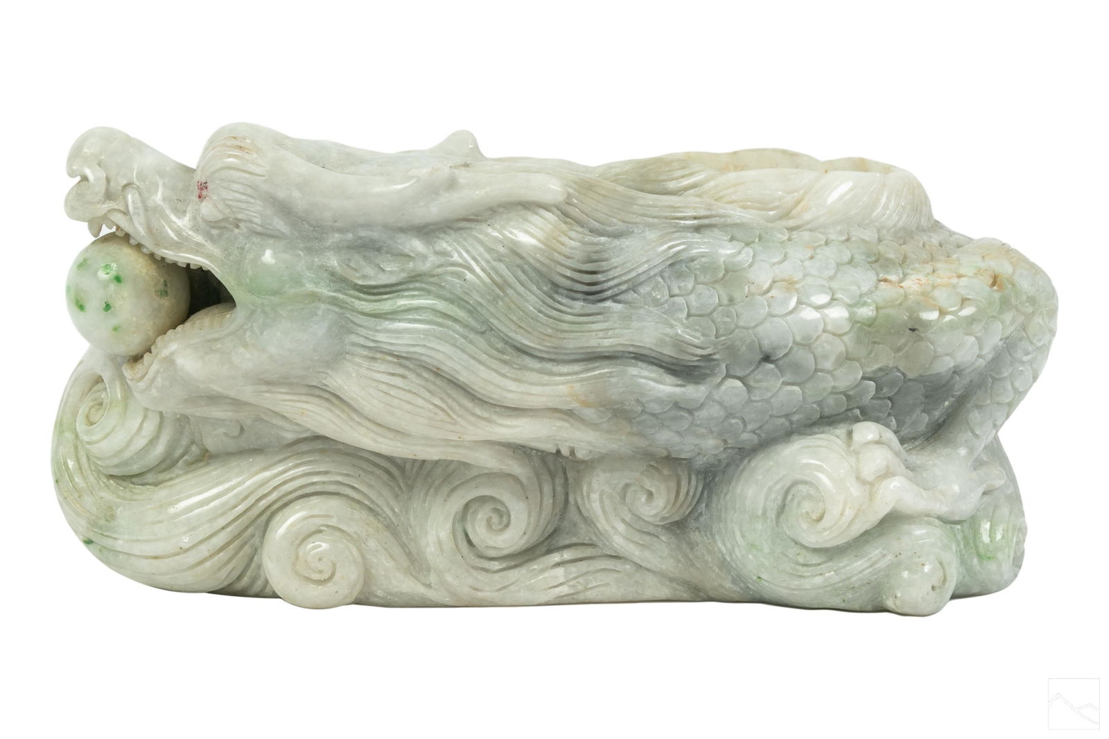 Chinese Green Jade Stone Celestial Dragon Figurine (1 of 6)