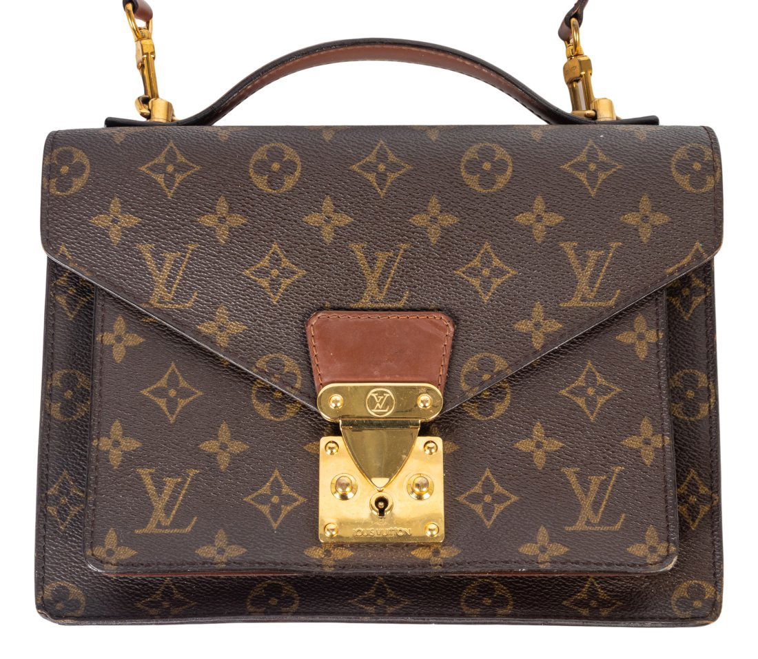 Louis Vuitton LV Leather Monceau Shoulder Hand Bag (1 of 8)
