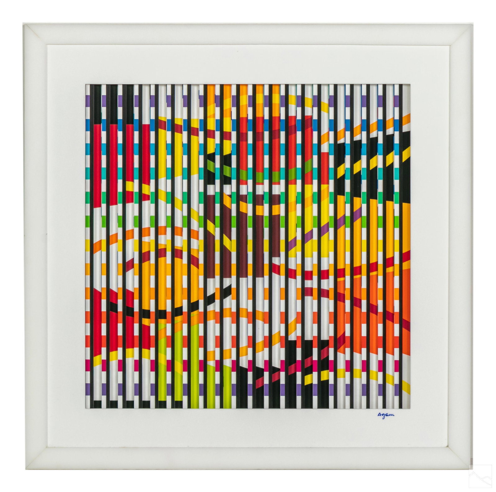 Yaacov Agam (b.1928) Acrylic 3-D Kinetic Op Art (1 of 4)