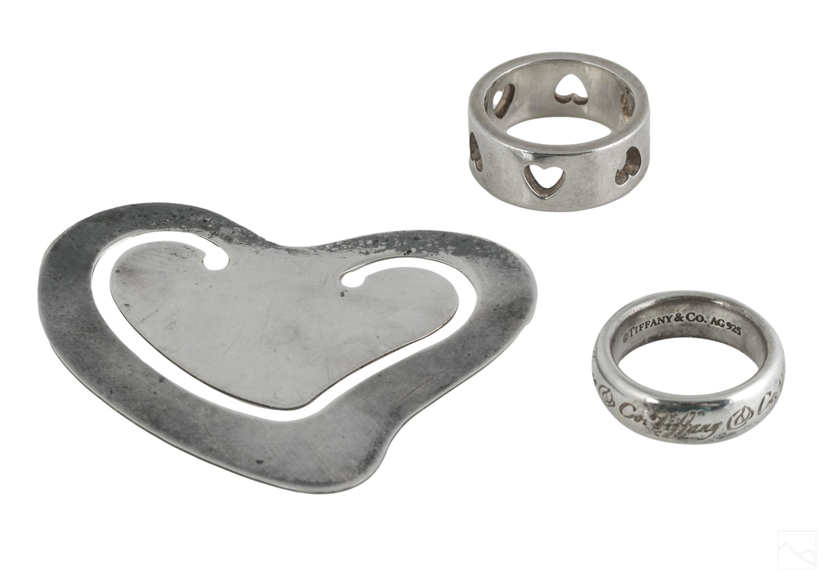 Tiffany & Co Sterling Silver Bookmark & Rings LOT (1 of 11)