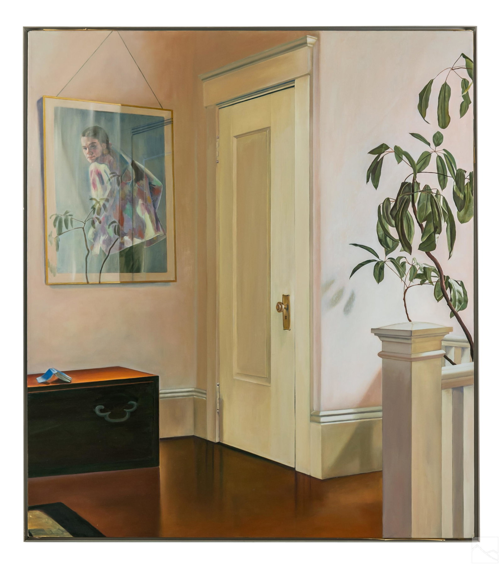 Gwen Gugell (b.1948) Figural Interior Oil Painting (1 of 5)