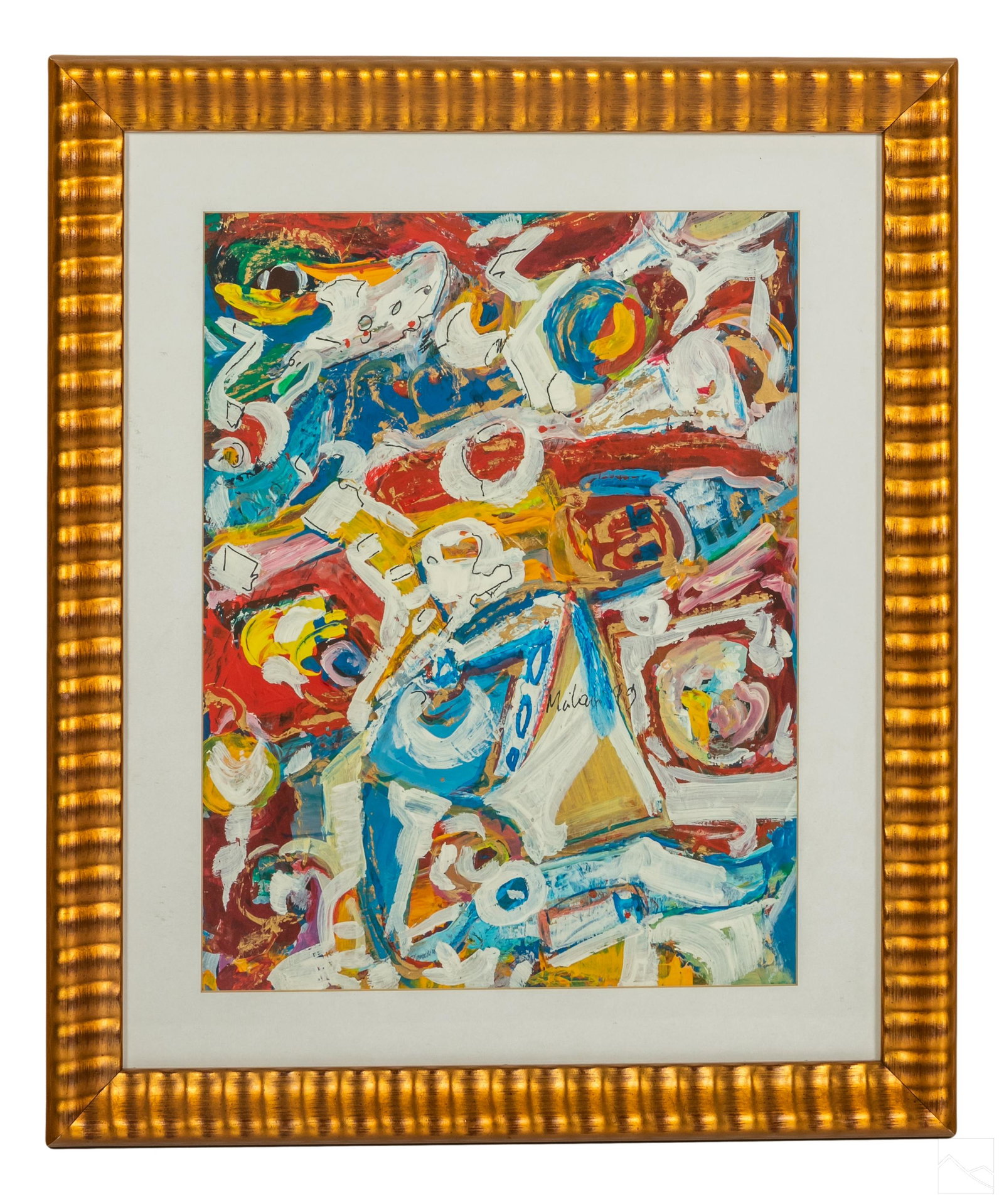 (20C.) Modern Abstract Expressionism Oil Painting (1 of 4)