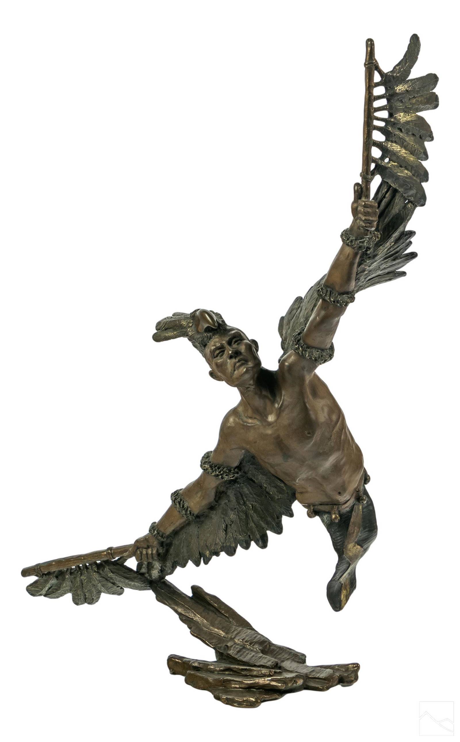 Mark Hopkins b.1965 Bronze Eagle Dancer Sculpture (1 of 5)
