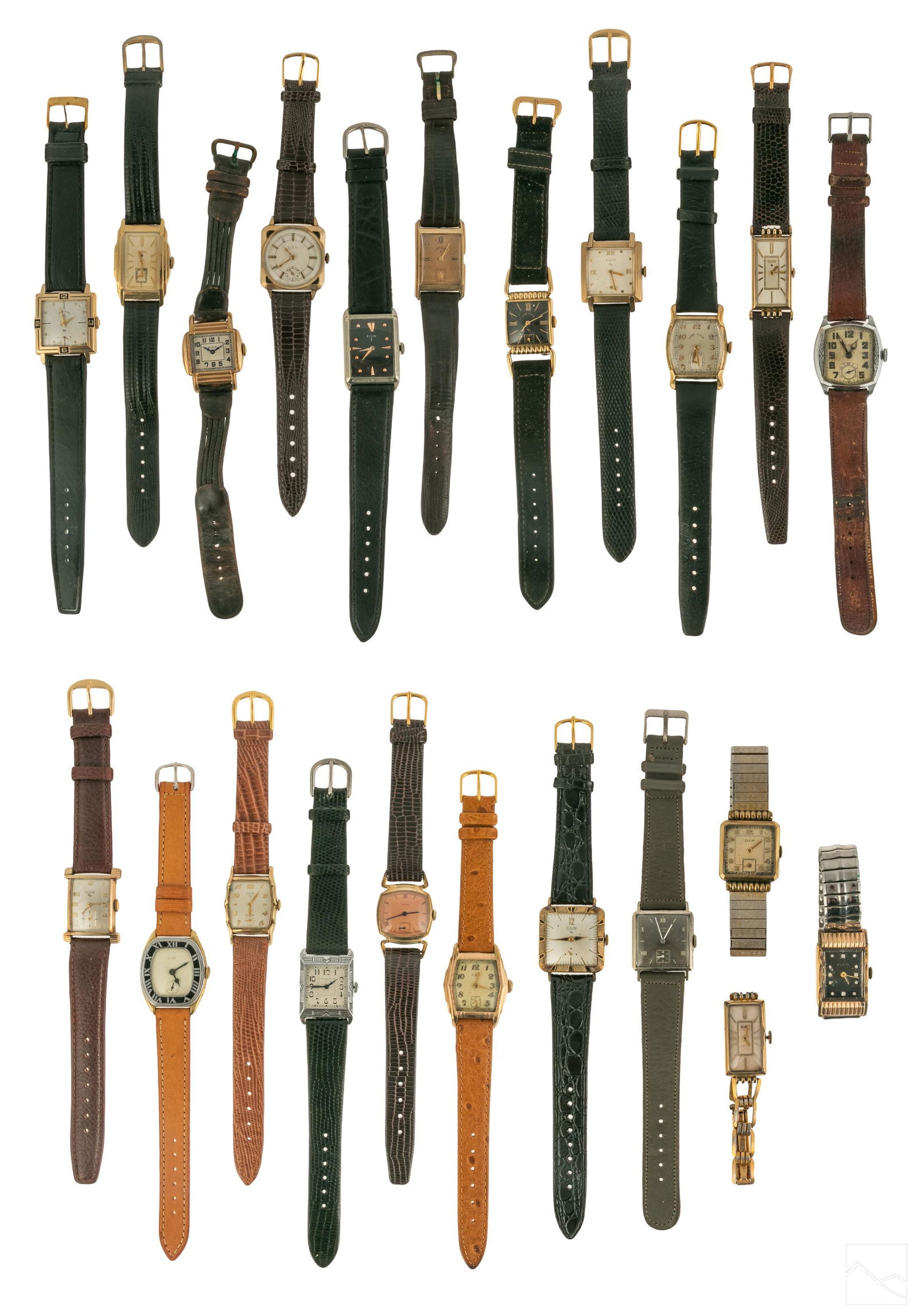 Elgin Mens 22 Wristwatch Estate Collection LOT (1 of 13)