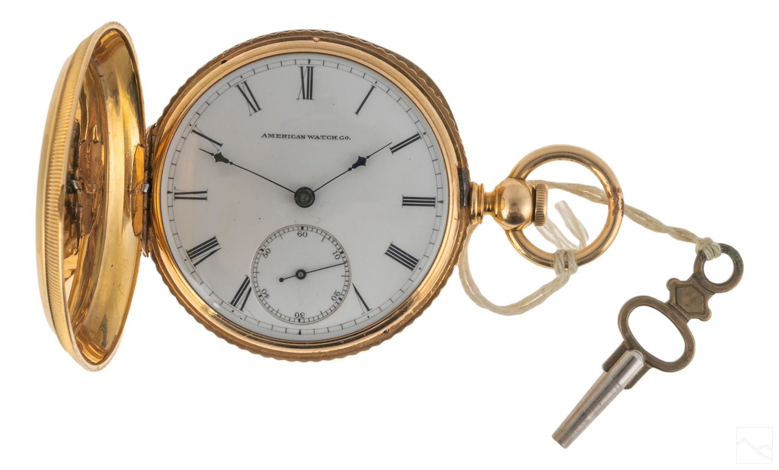 18K Gold American Watch Co Hunter Pocket Watch 64g (1 of 11)