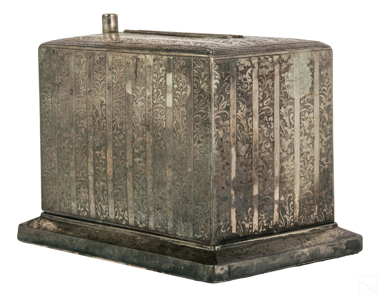 Art Deco Sterling Silver & Wood Cigarette Box 665g (1 of 5)