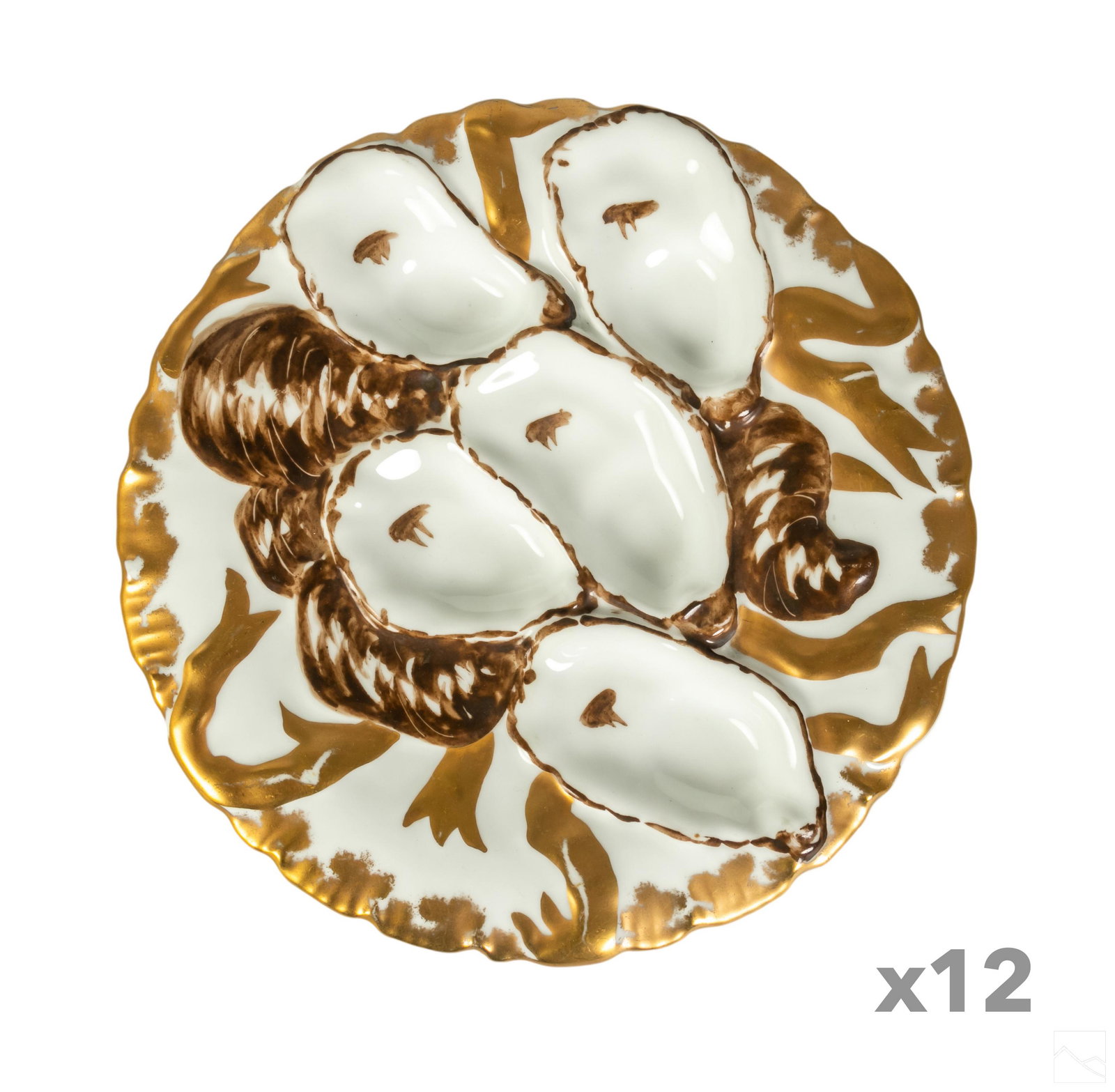 Gilman & Collamore Limoges Porcelain Oyster Plates (1 of 6)