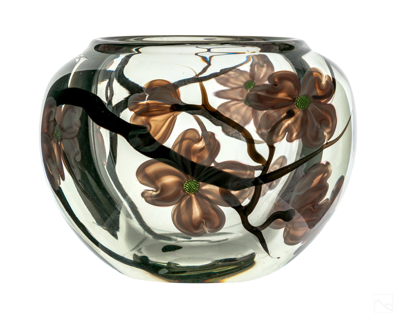 Orient and Flume Flower Art Glass Paperweight Vase (1 of 7)