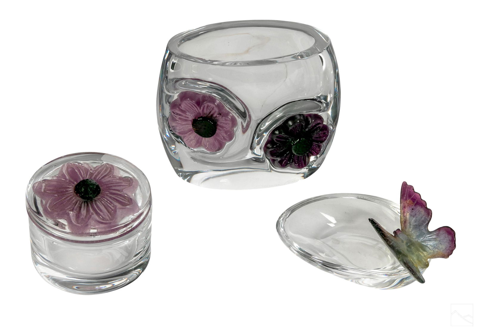 Daum Coppelia Pate De Verre Crystal Box Vase Dish (1 of 12)