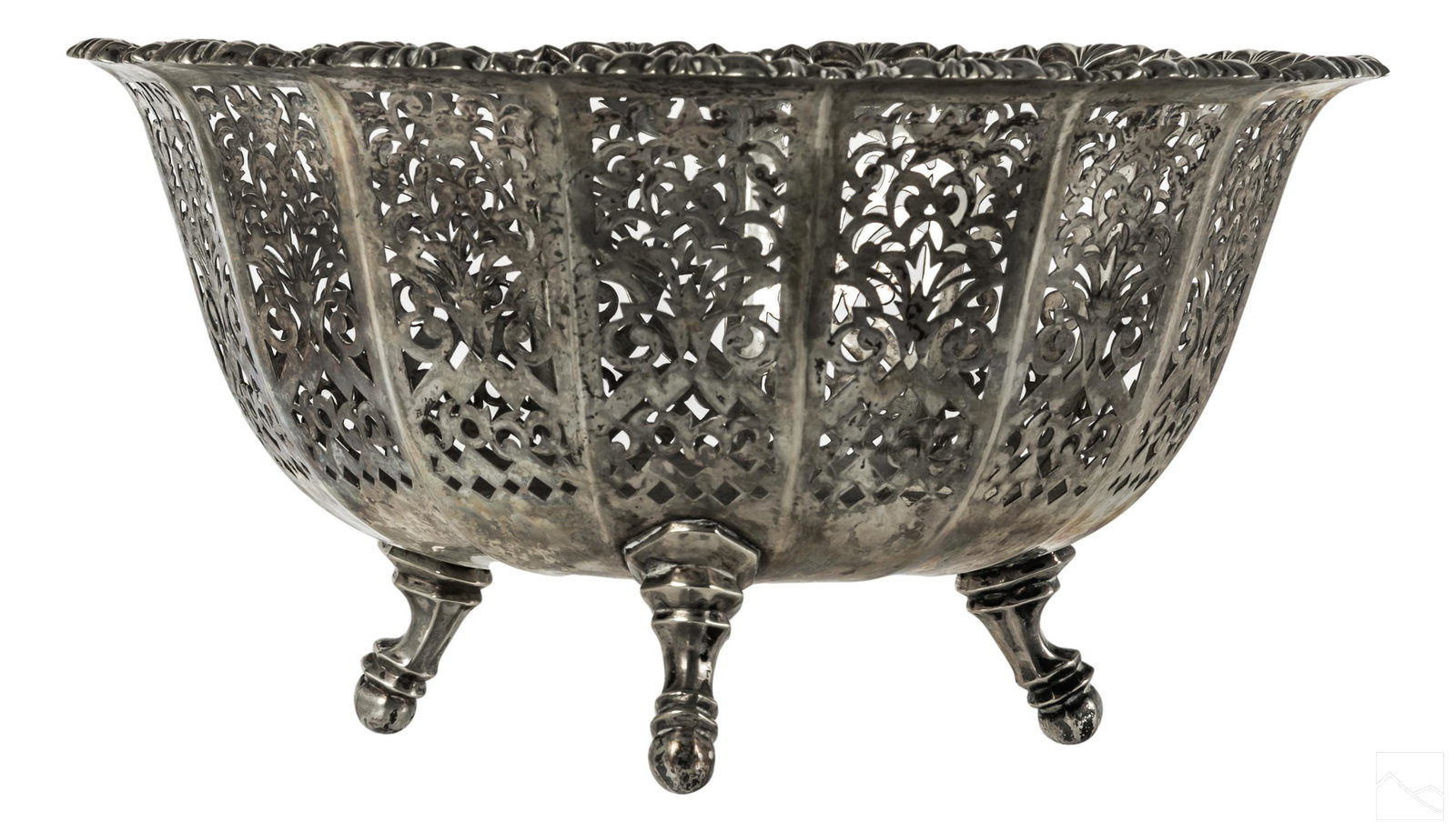 800 Silver Antique Bowl Basket Centerpiece 578g. (1 of 6)