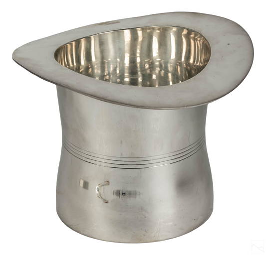 Ralph Lauren Silver Plate Top Hat Ice Bucket & Bag (0541) on Apr 27