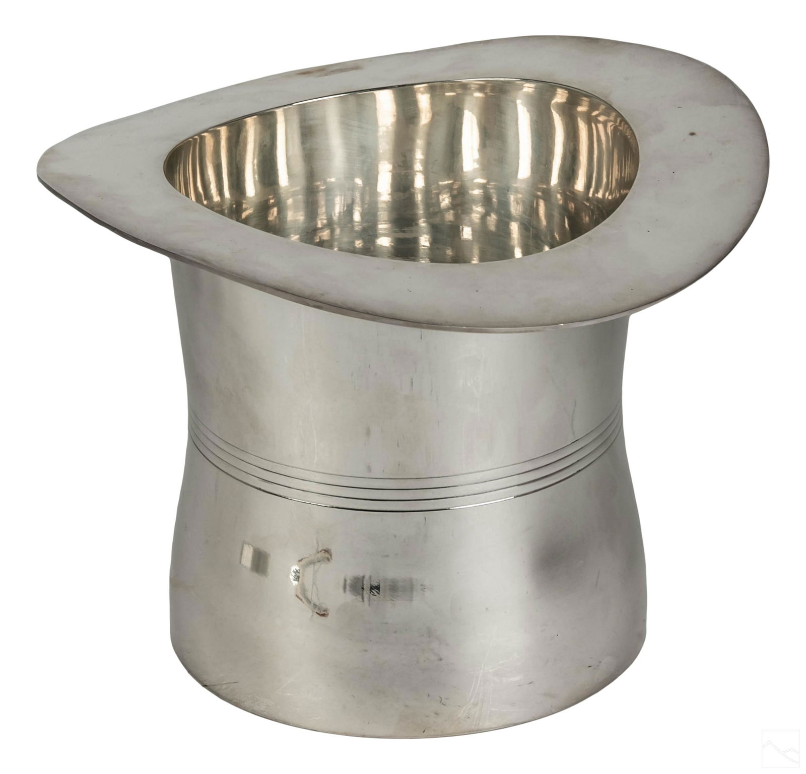 Ralph Lauren Silver Plate Top Hat Ice Bucket & Bag (0541) on Apr 27, 2022 Hill Auction