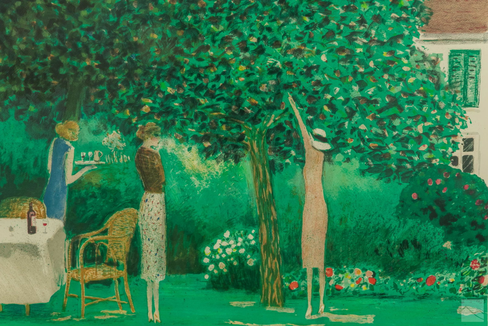 Pencil Signed Figural Landscape LE Art Lithograph (1 of 5)