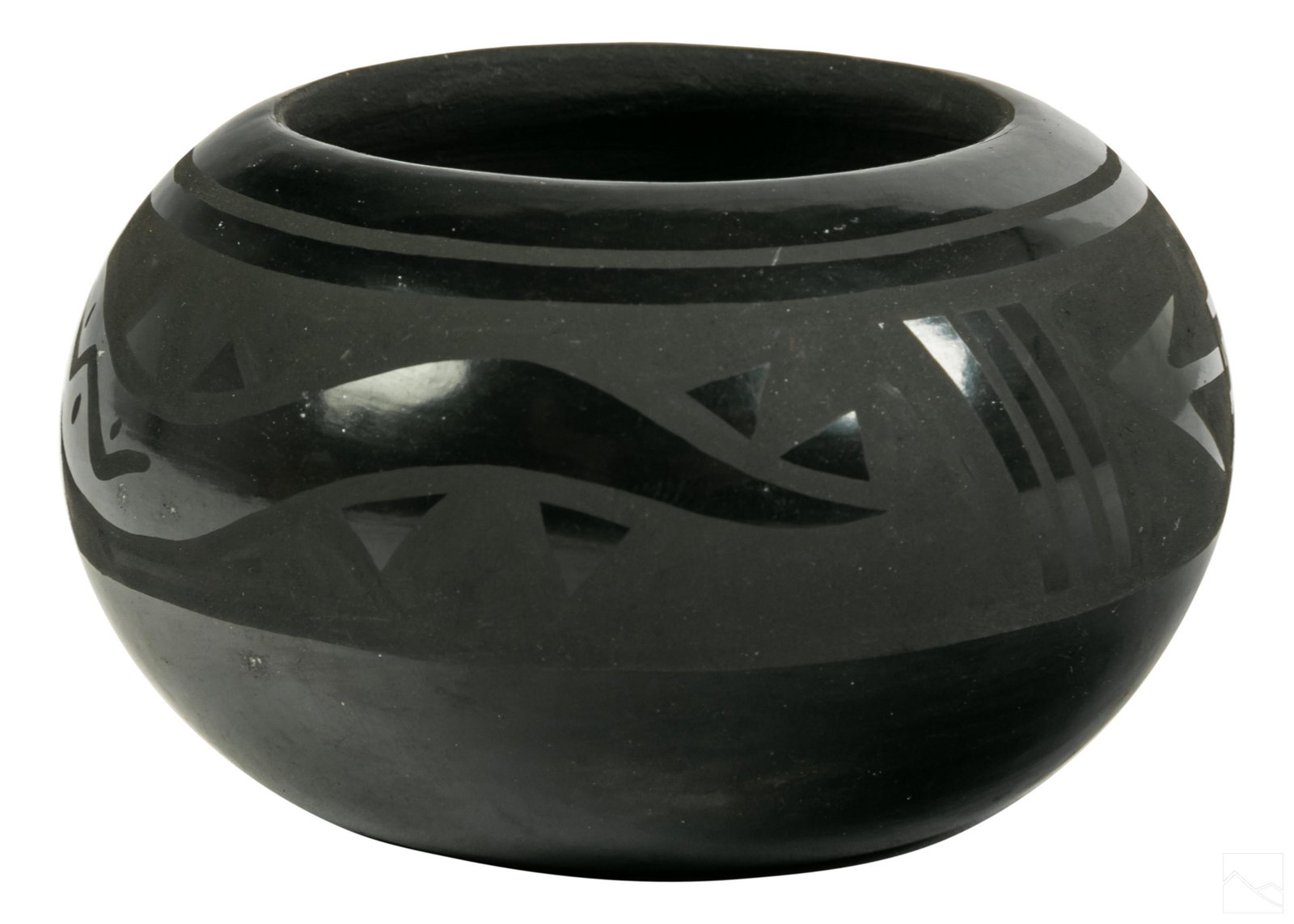 Birdell Bourdon Santa Clara Blackware Pottery Vase (1 of 5)