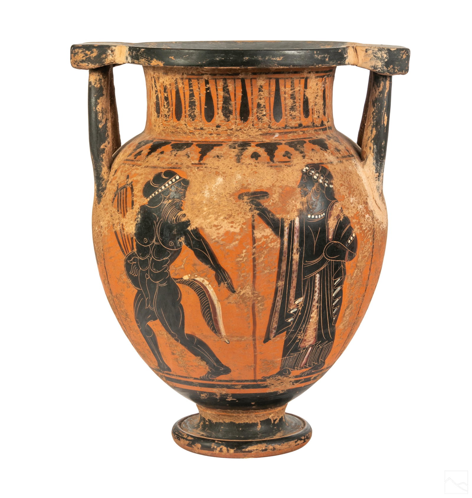 Ancient Attic Greek Style Pottery Amphora Vase Urn (1 of 6)