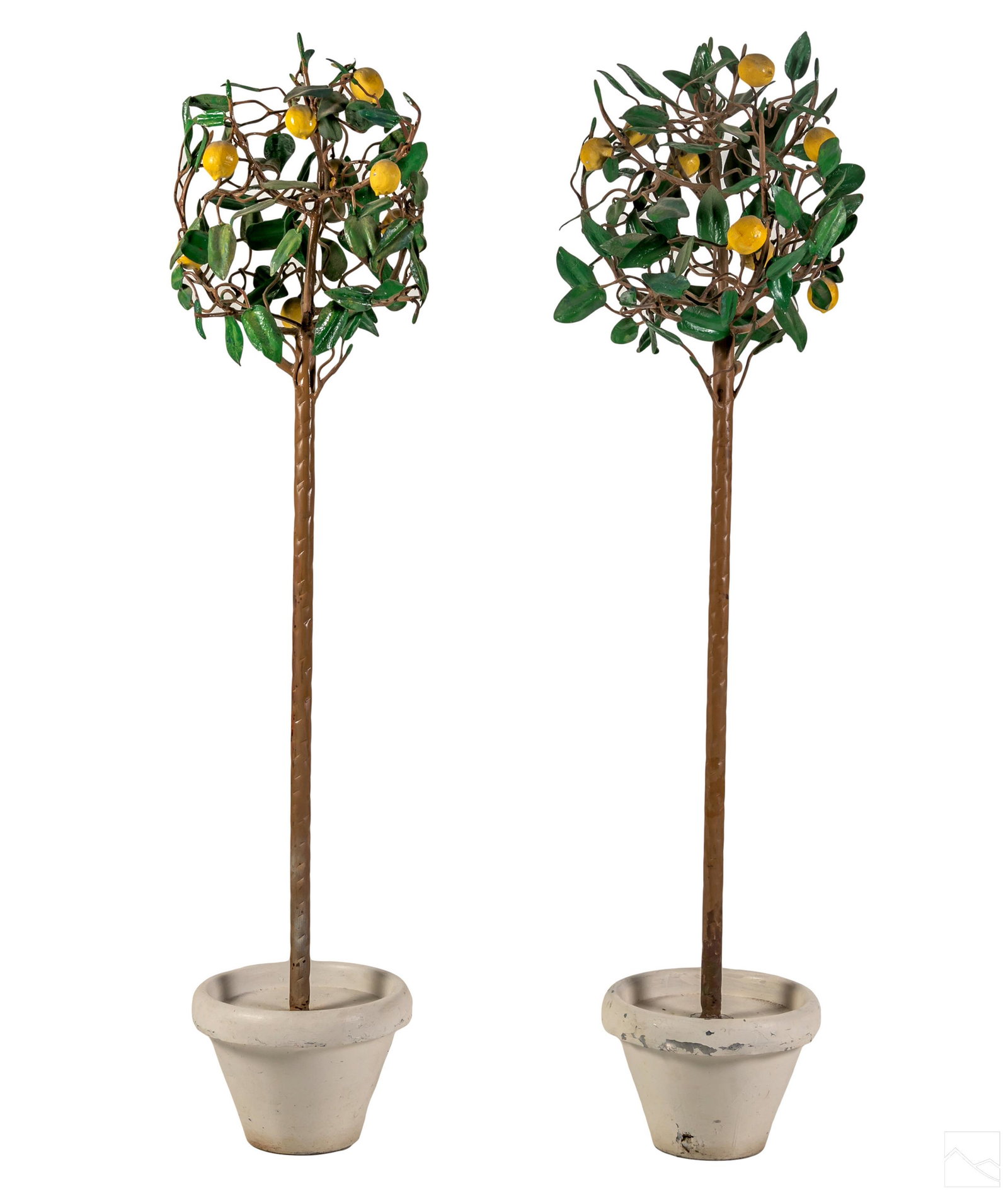 Hollywood Regency Tole Topiary Potted Lemon Trees (1 of 5)
