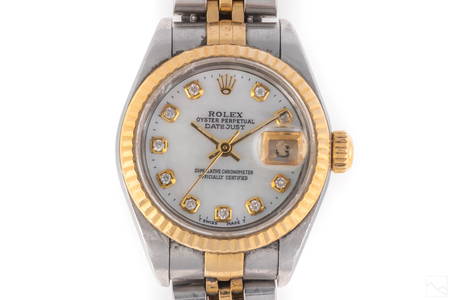 Rolex Oyster Perpetual Datejust Diamond Dial Watch