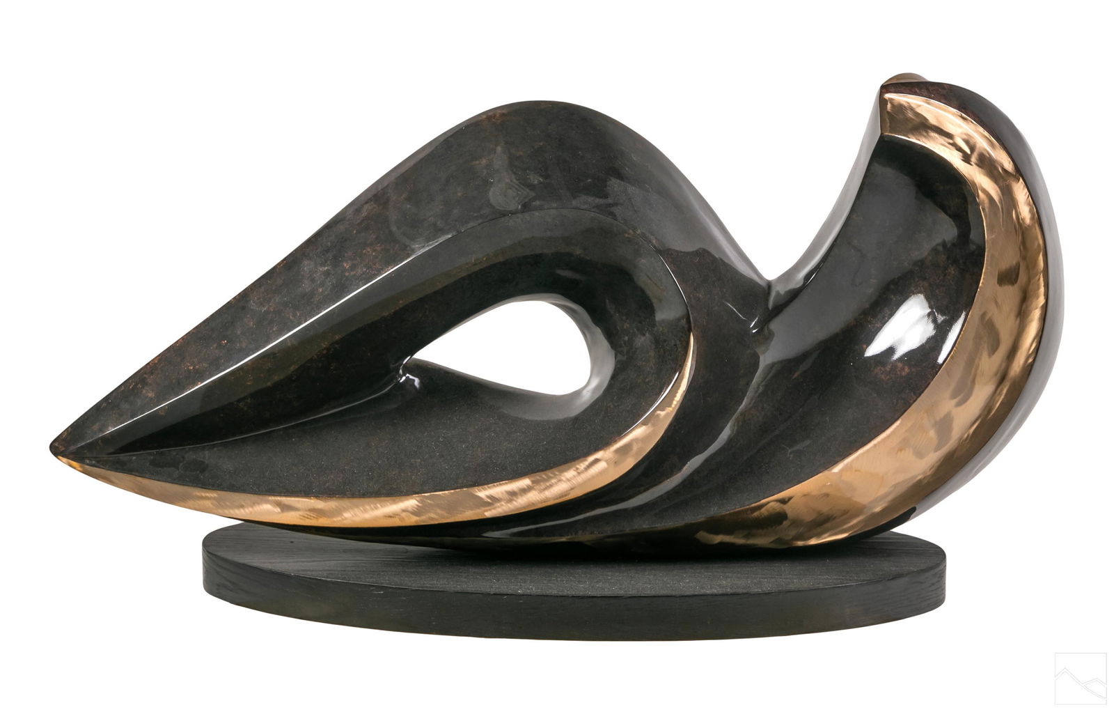 Niso Maman Abstract Bronze Sculpture SIGNED: Modernist 20th Century abstract composition lacquered bronze art sculpture by Niso (Nessim) Maman. Contemporary art for indoor and outdoor decor. Signed and dated Niso 2000.Dimensions: 25 X 15 X 49 in