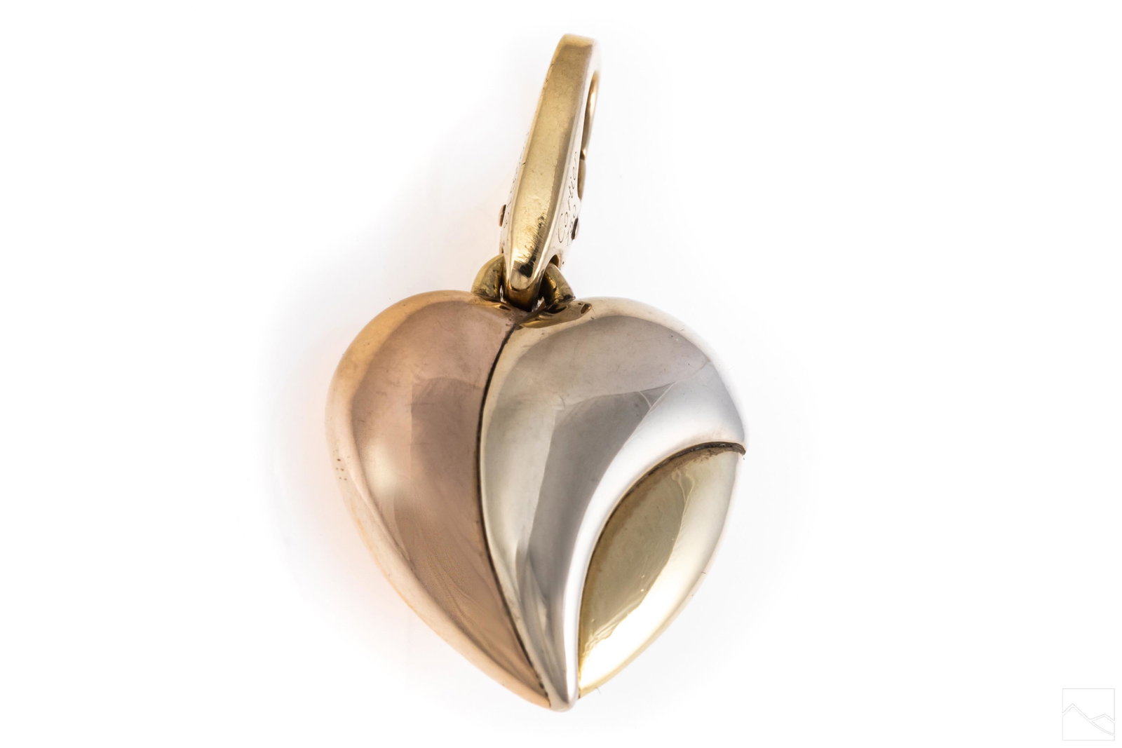CARTIER 18K Tricolor Gold Designer Heart Pendant (1 of 5)
