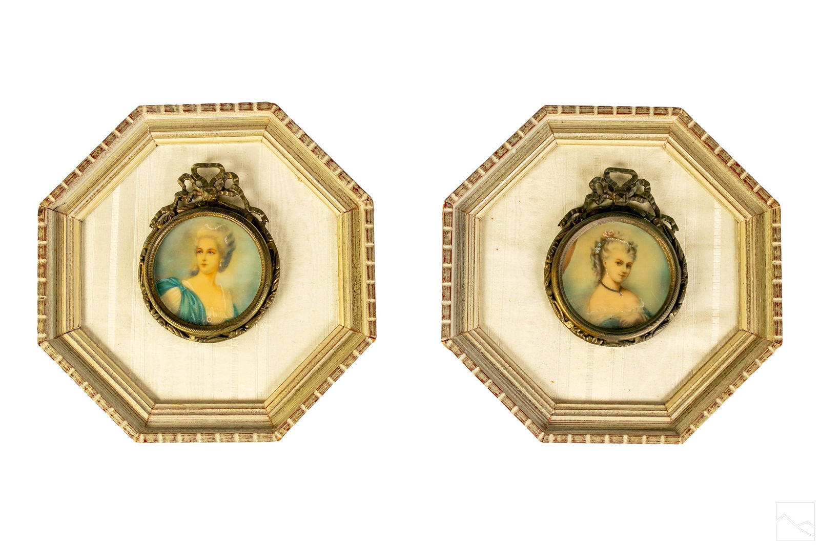 Antique 20thC. French Miniature Portrait Paintings (1 of 4)